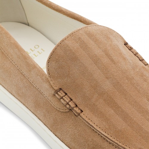 BEIGE LEATHER LOAFERS