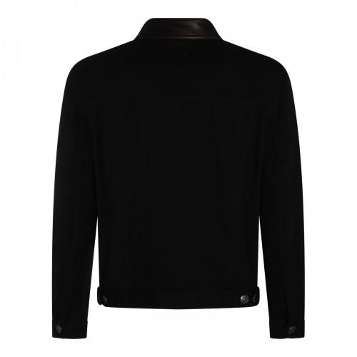 BLACK COTTON DENIM JACKET 2
