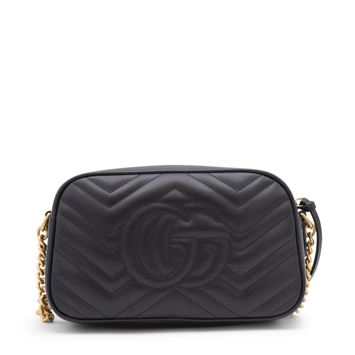 BLACK LEATHER CROSSBODY BAG