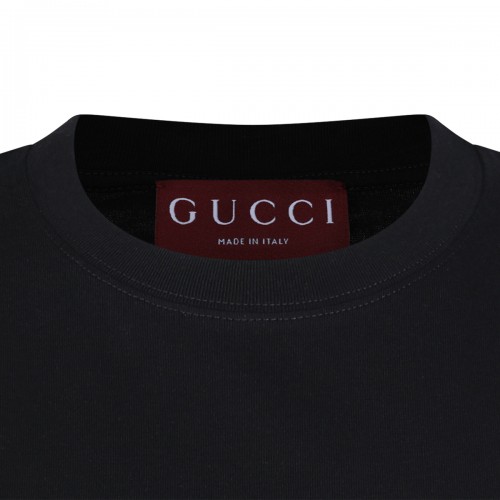BLACK COTTON T-SHIRT