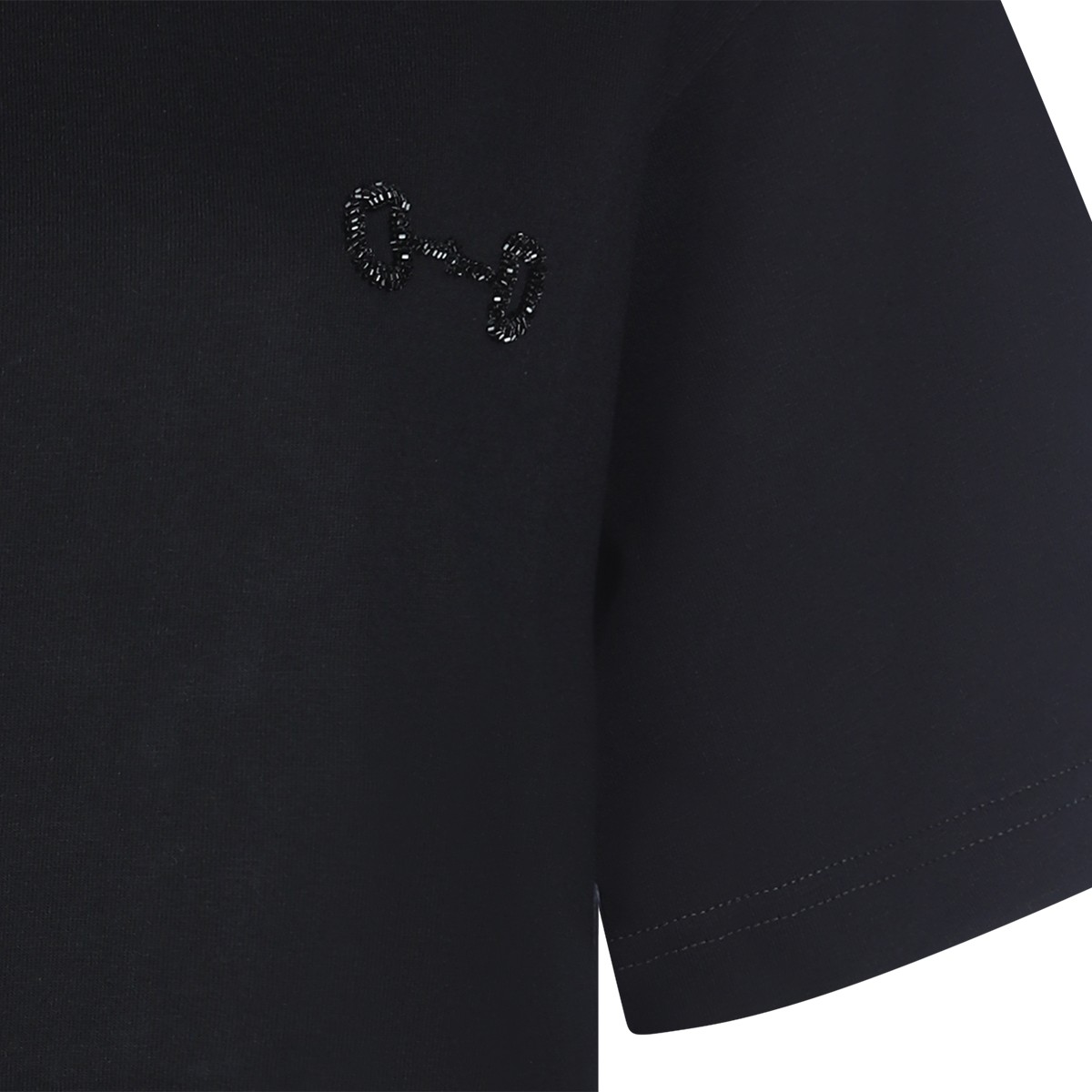 BLACK COTTON T-SHIRT