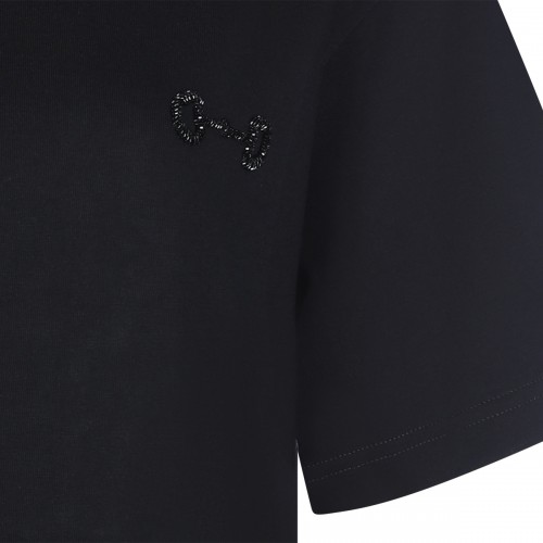 BLACK COTTON T-SHIRT