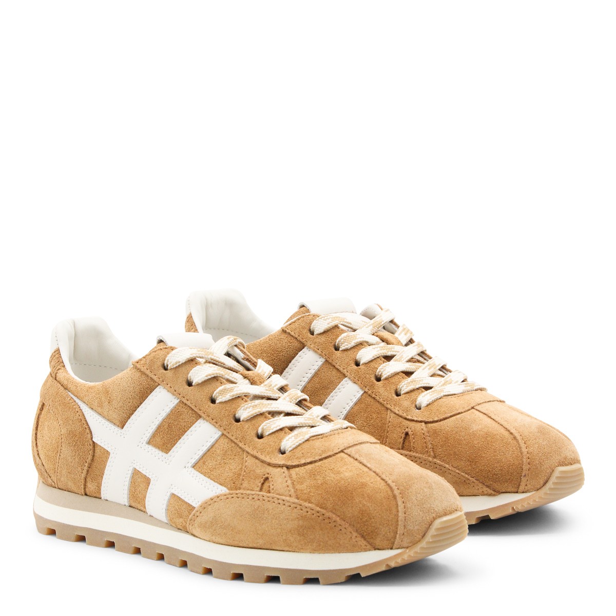 COGNAC LEATHER SNEAKERS