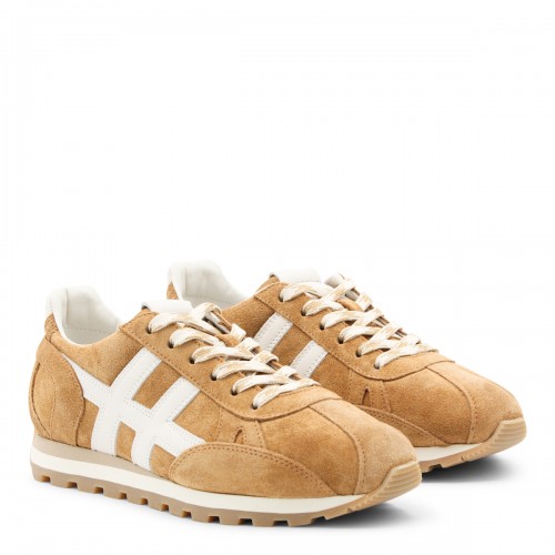 COGNAC LEATHER SNEAKERS