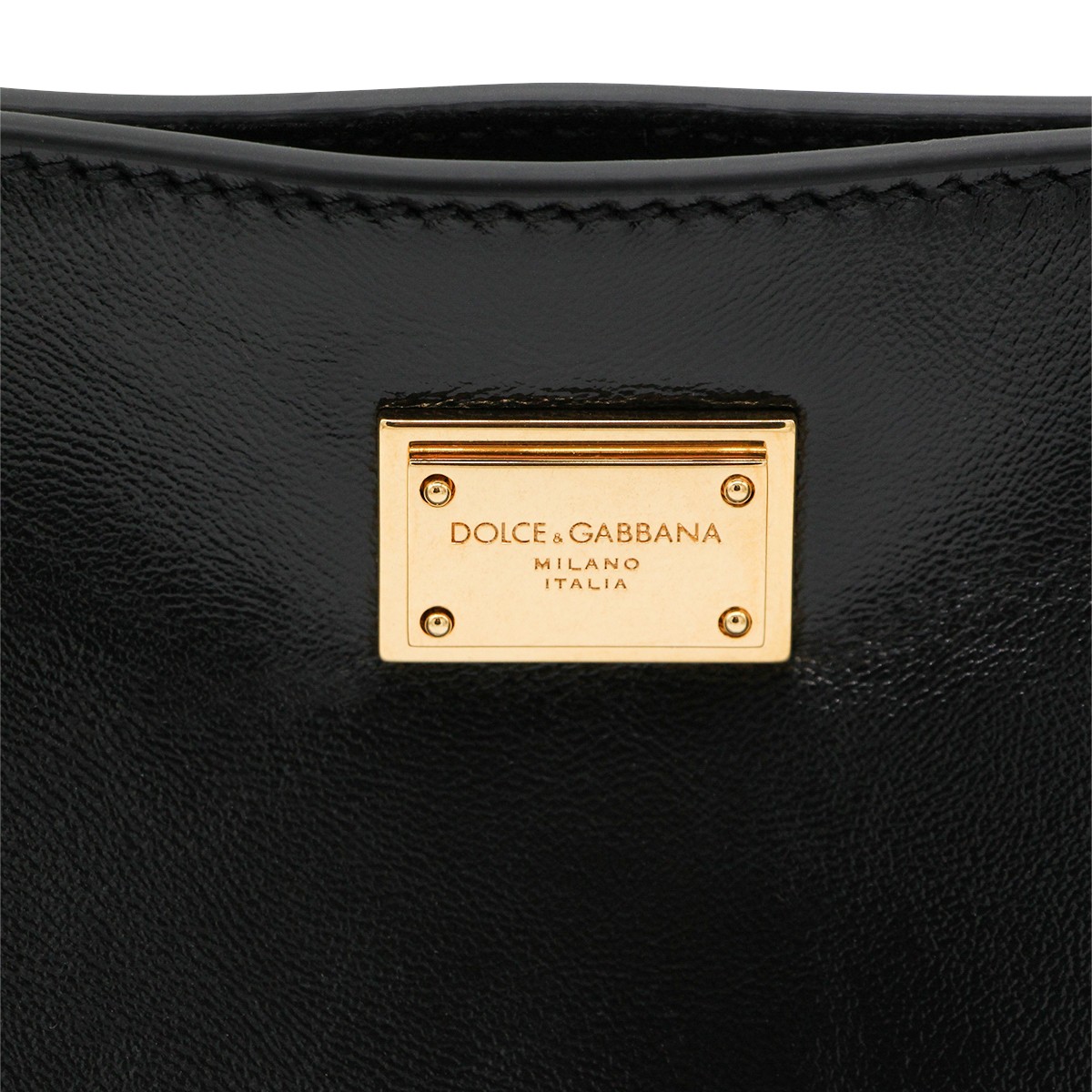BLACK LEATHER MY SICILY SHOULDER BAG