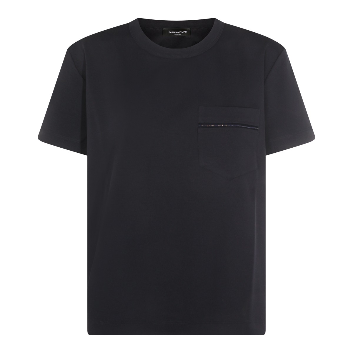NAVY VISCOSE T-SHIRT