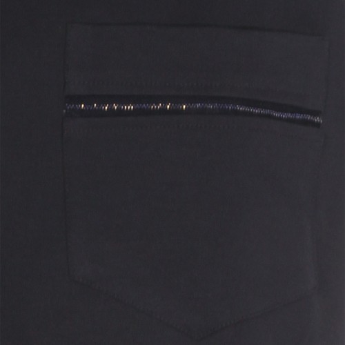 NAVY VISCOSE T-SHIRT