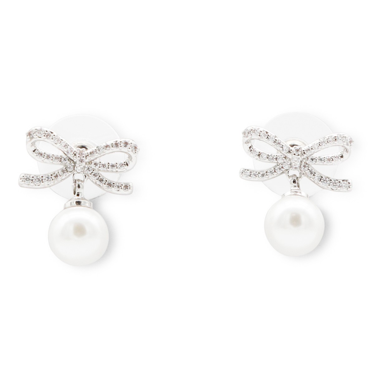 SILVER AND PEARL EARRINGS