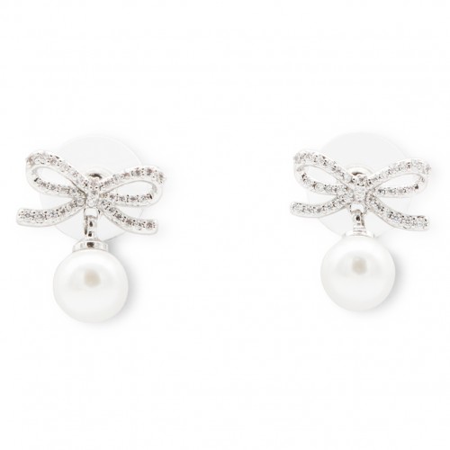 SILVER AND PEARL EARRINGS