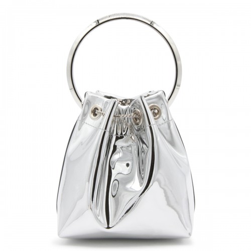 SILVER LEATHER BON BON SATCHEL