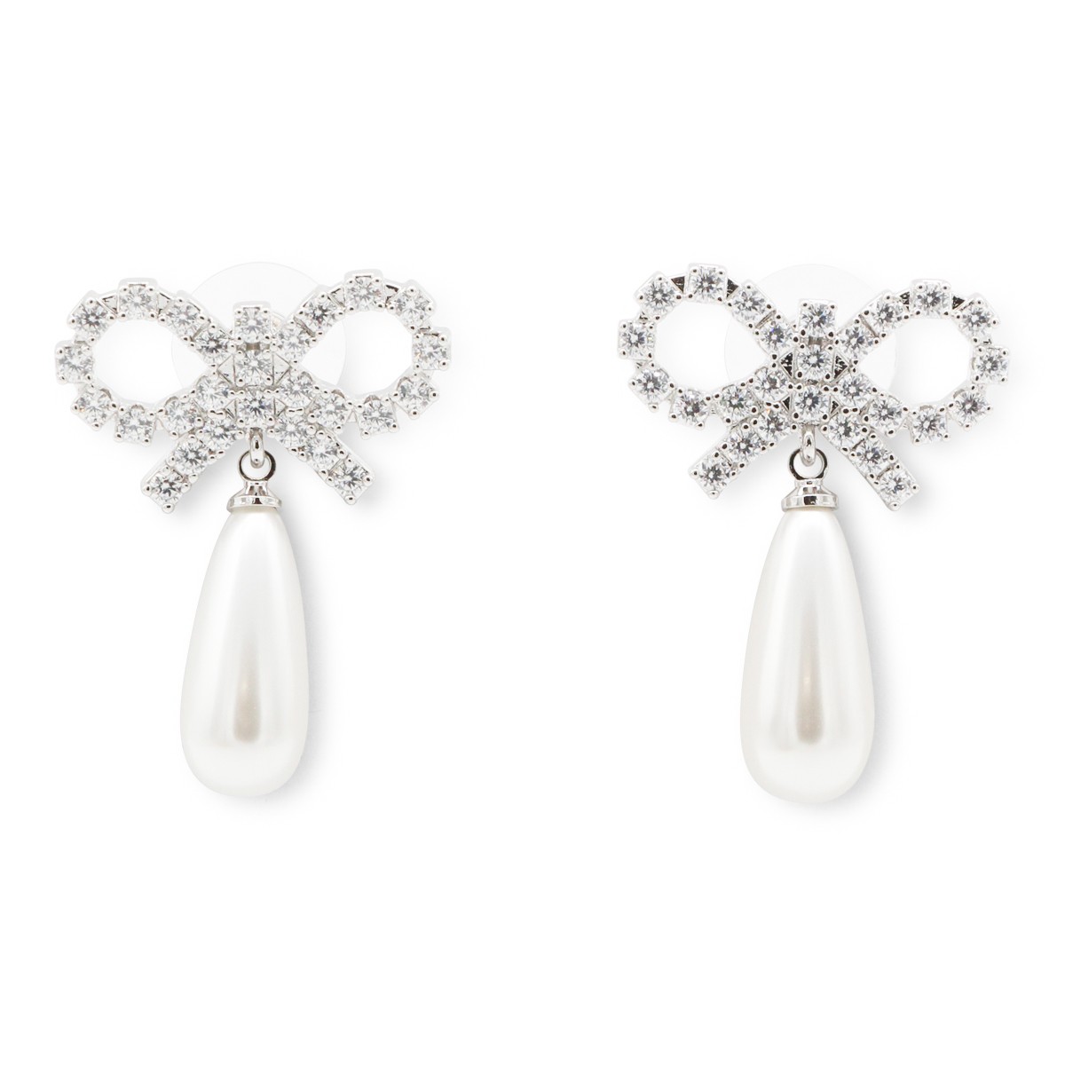 SILVER METAL EARRINGS