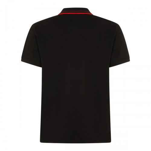 BLACK COTTON POLO SHIRT
