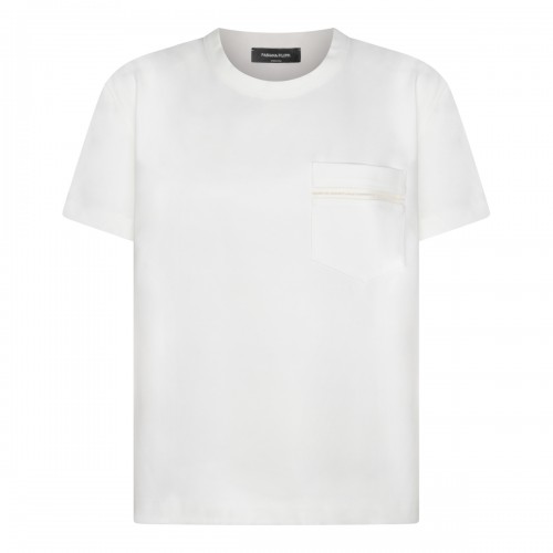 WHITE VISCOSE T-SHIRT