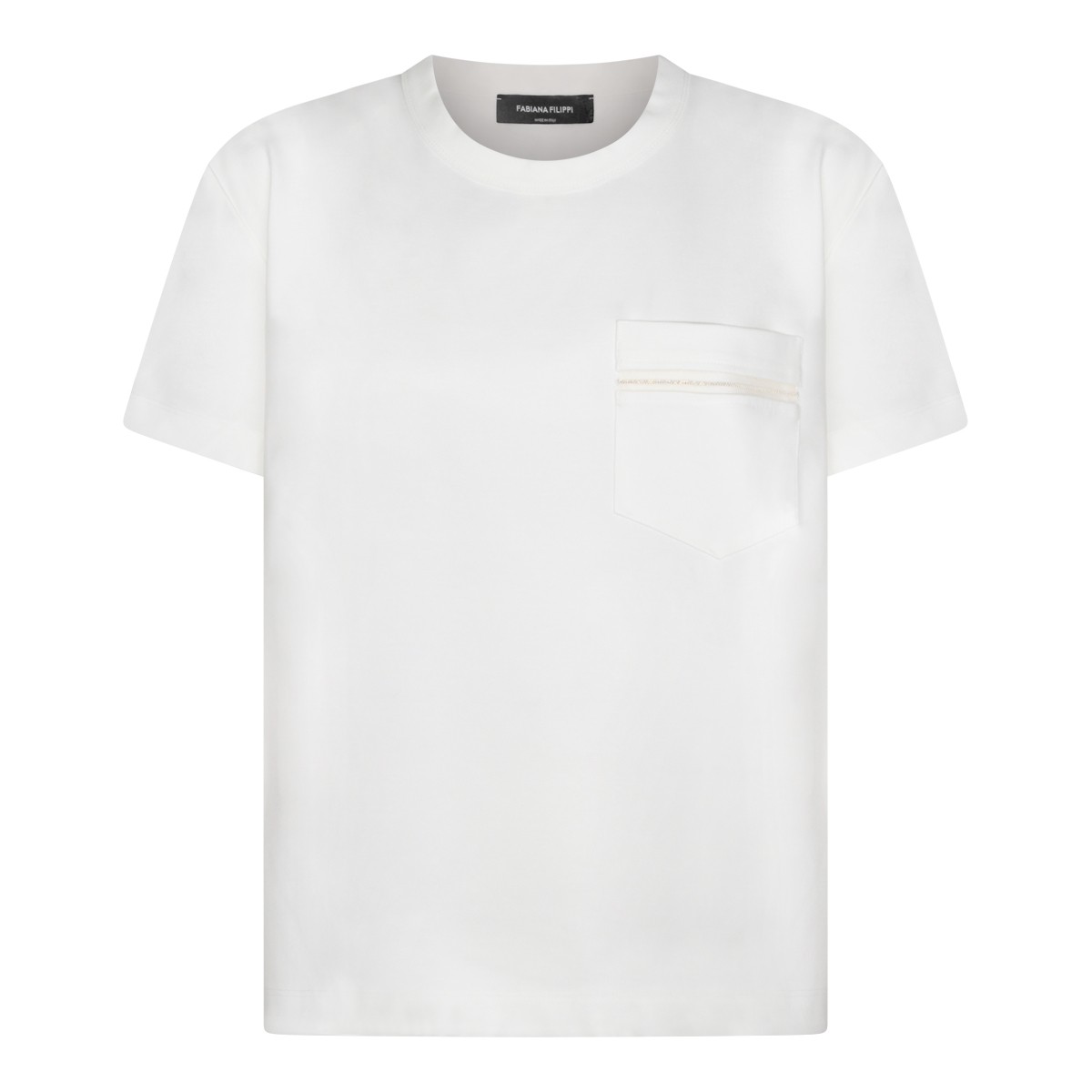 WHITE VISCOSE T-SHIRT