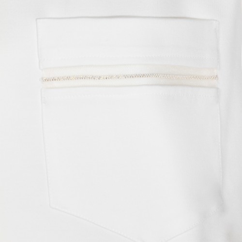 WHITE VISCOSE T-SHIRT