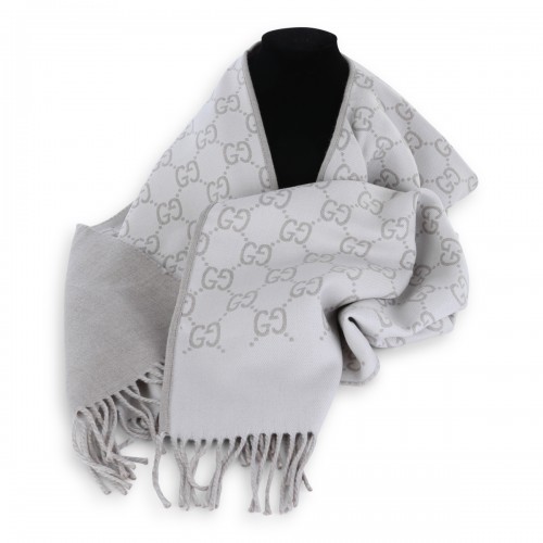 BEIGE WOOL SCARF 2