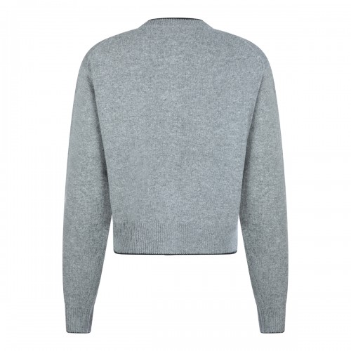 GREY WOOL BLEND KNITWEAR