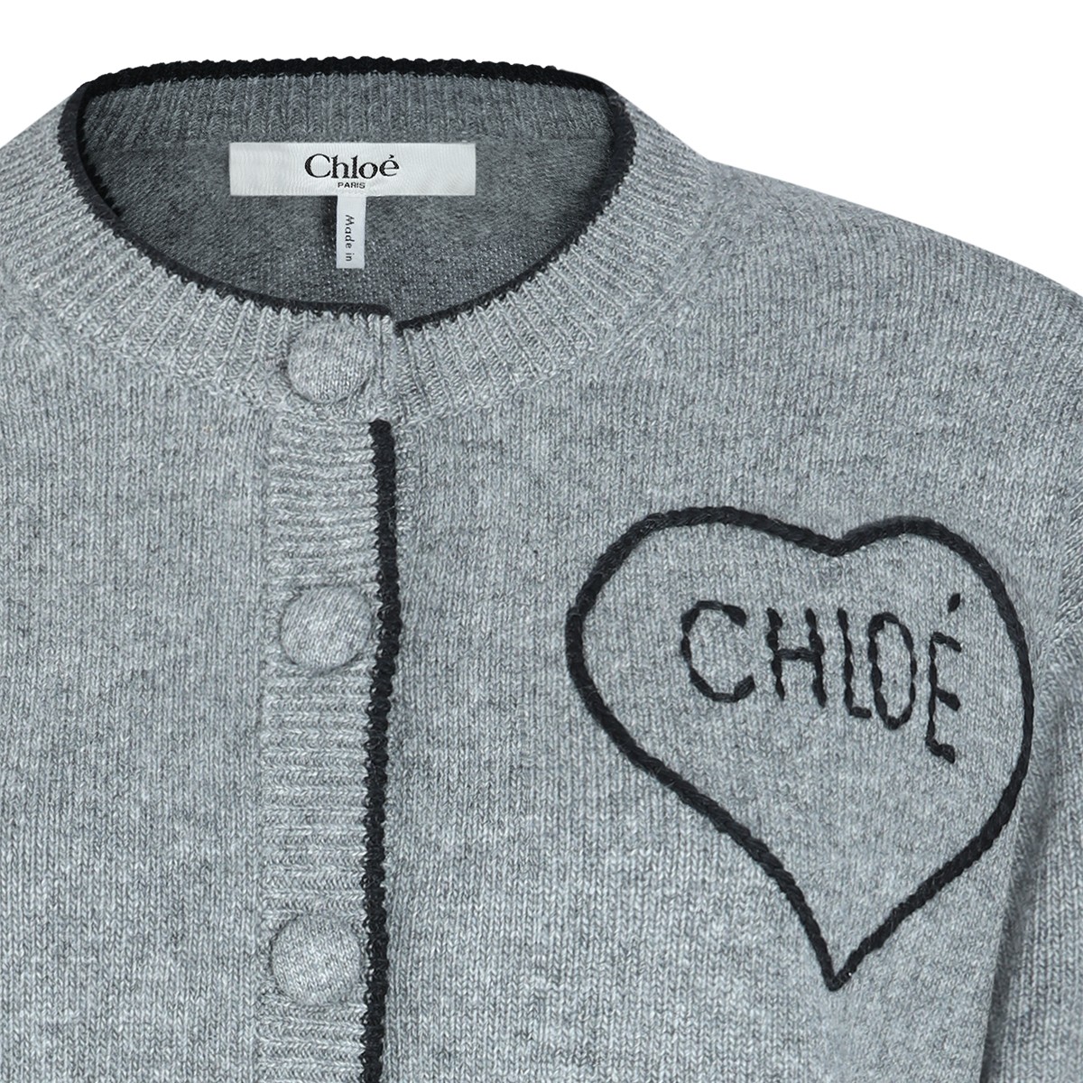 GREY WOOL BLEND KNITWEAR