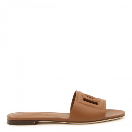 LIGHT BROWN LEATHER FLATS