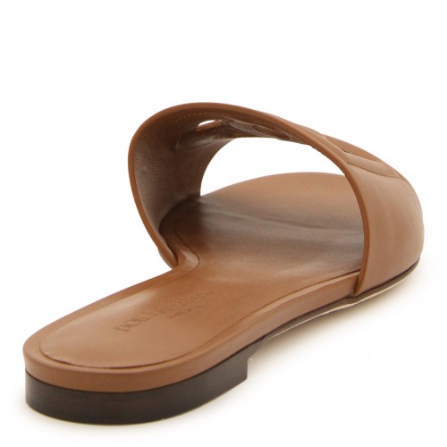 LIGHT BROWN LEATHER FLATS