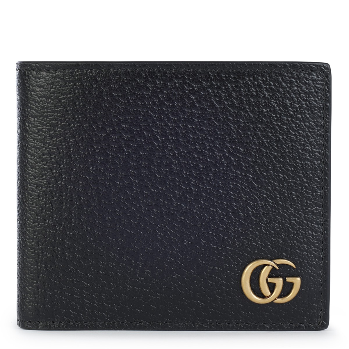 BLACK LEATHER GG MARMONT WALLET