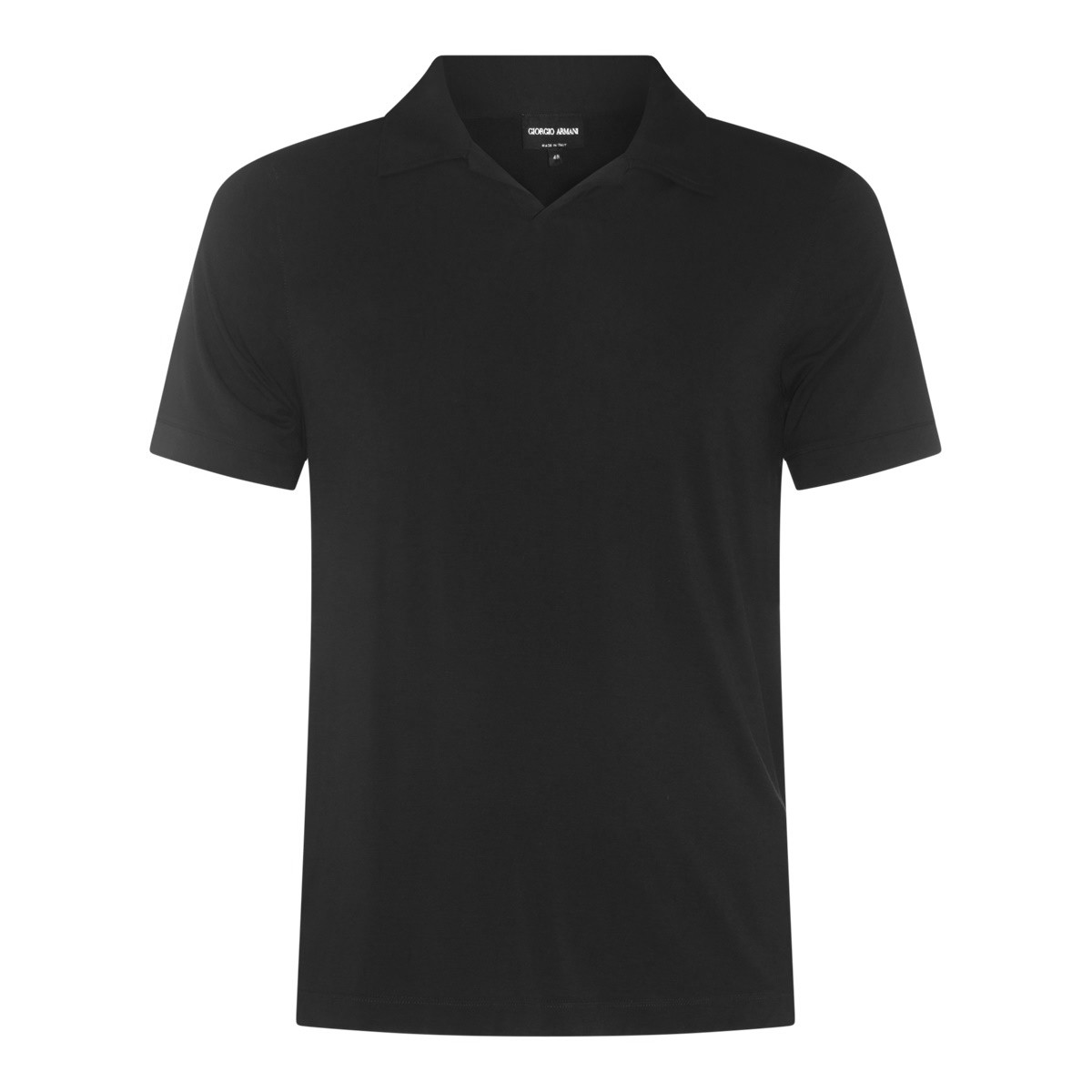 BLACK COTTON POLO SHIRT