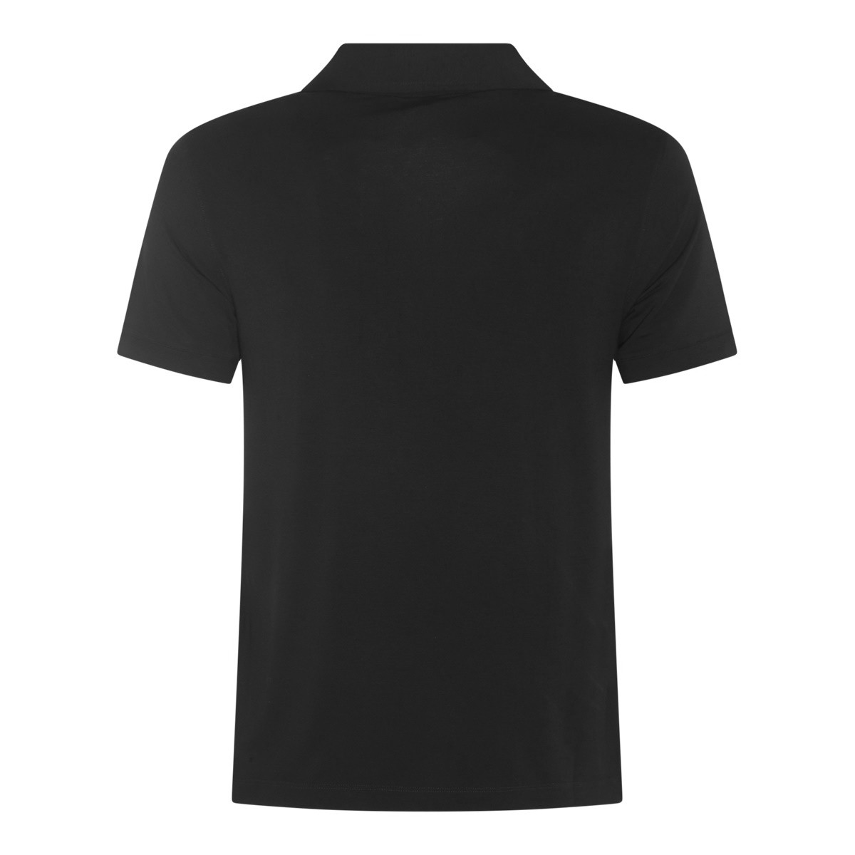 BLACK COTTON POLO SHIRT