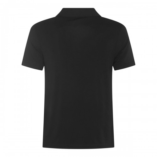 BLACK COTTON POLO SHIRT