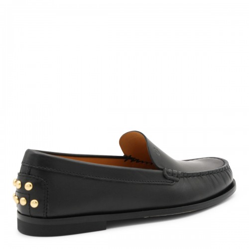 BLACK LEATHER LOAFERS