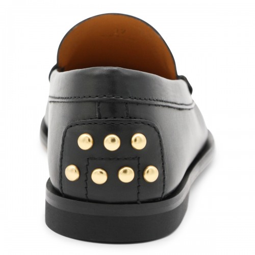 BLACK LEATHER LOAFERS