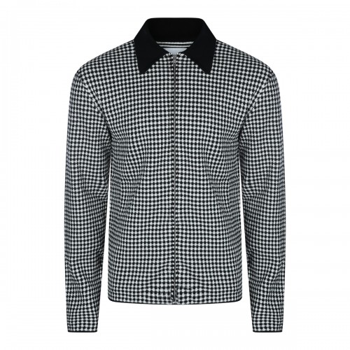 WHITE AND BLACK COTTON SHIRT