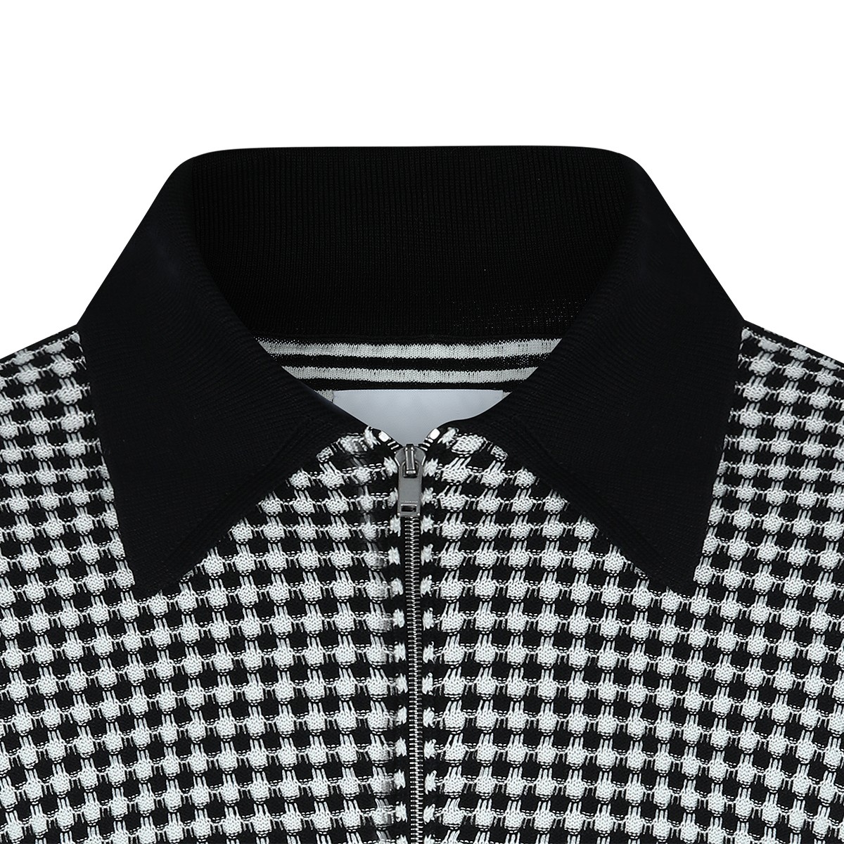 WHITE AND BLACK COTTON SHIRT
