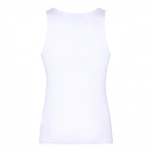 WHITE COTTON BLEND TANK TOP 2