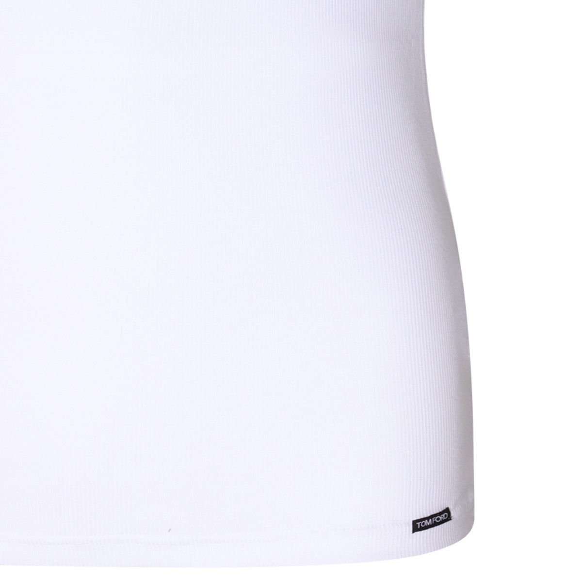 WHITE COTTON BLEND TANK TOP