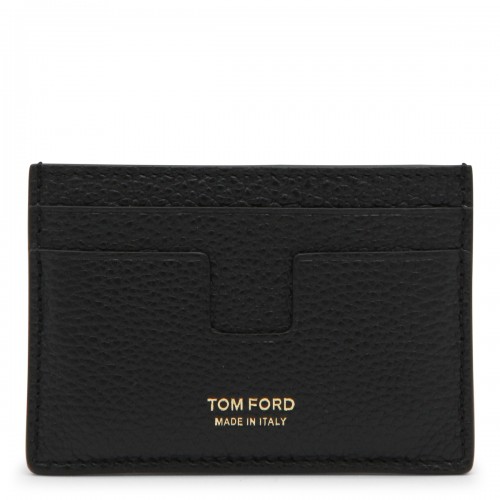 BLACK LEATHER CARD HOLDER