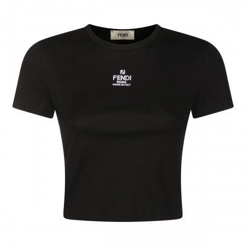 BLACK COTTON T-SHIRT