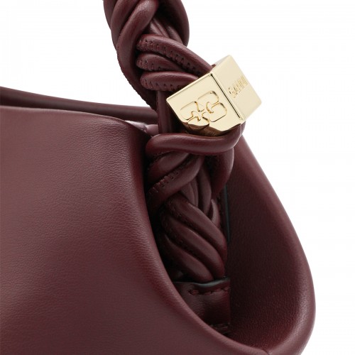 BURGUNDY TOP HANDLE BAG