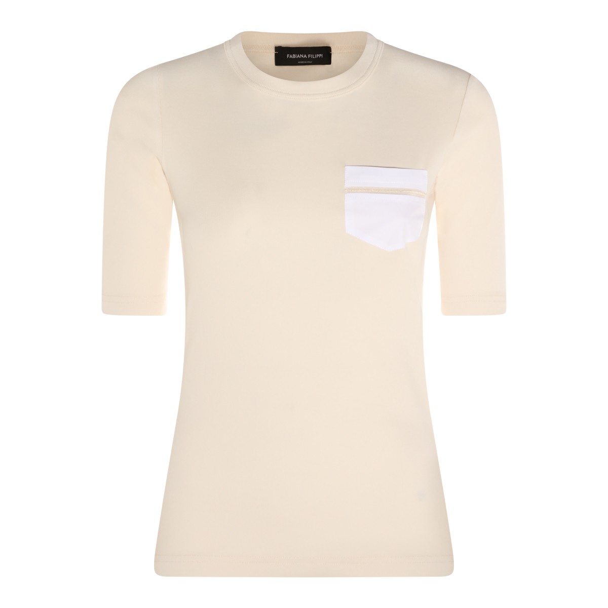 WHITE COTTON T-SHIRT