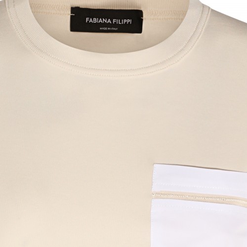 WHITE COTTON T-SHIRT