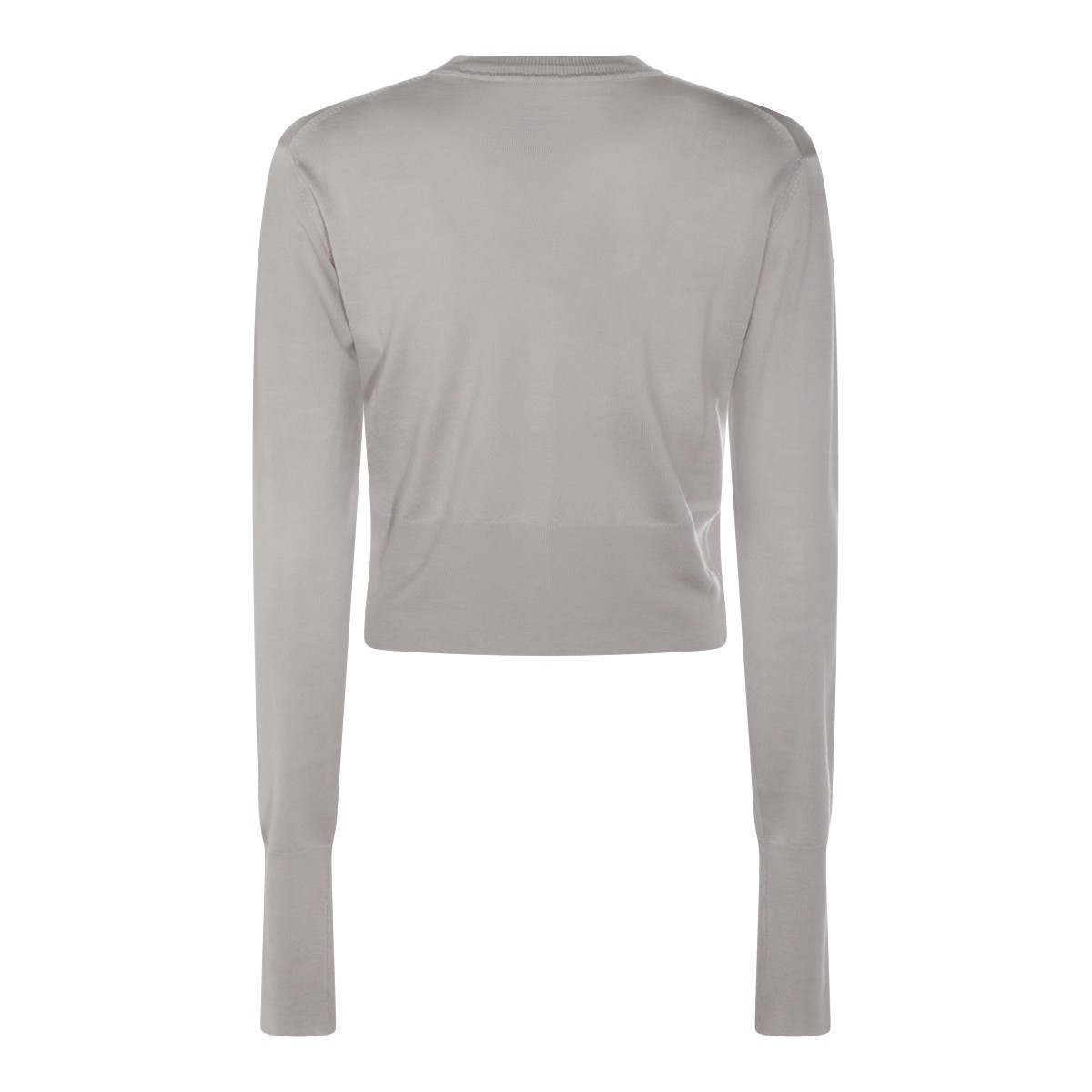 LIGHT GREY WOOL BLEND KNITWEAR