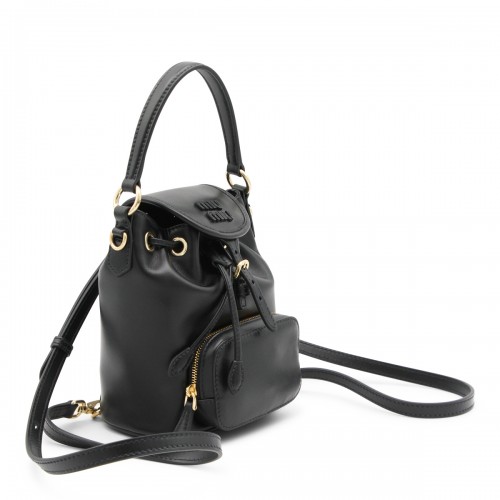 BLACK LEATHER BACKPACK