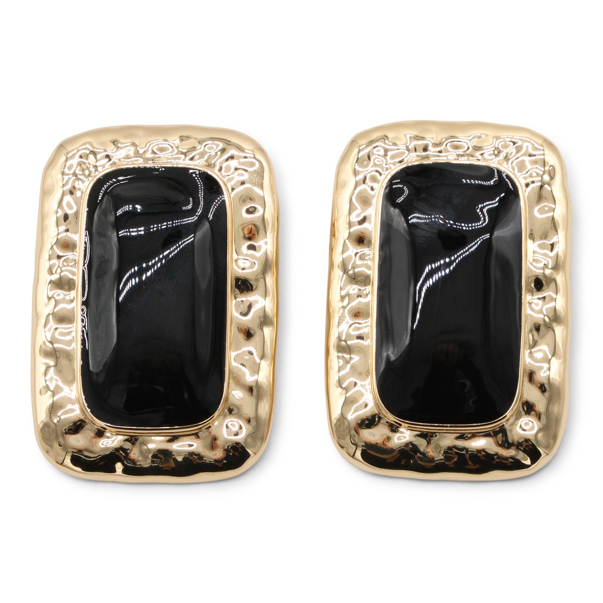 GOLD AND BLACK TONE EARRINGS