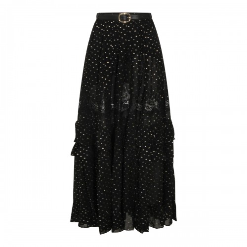 BLACK VISCOSE SKIRT
