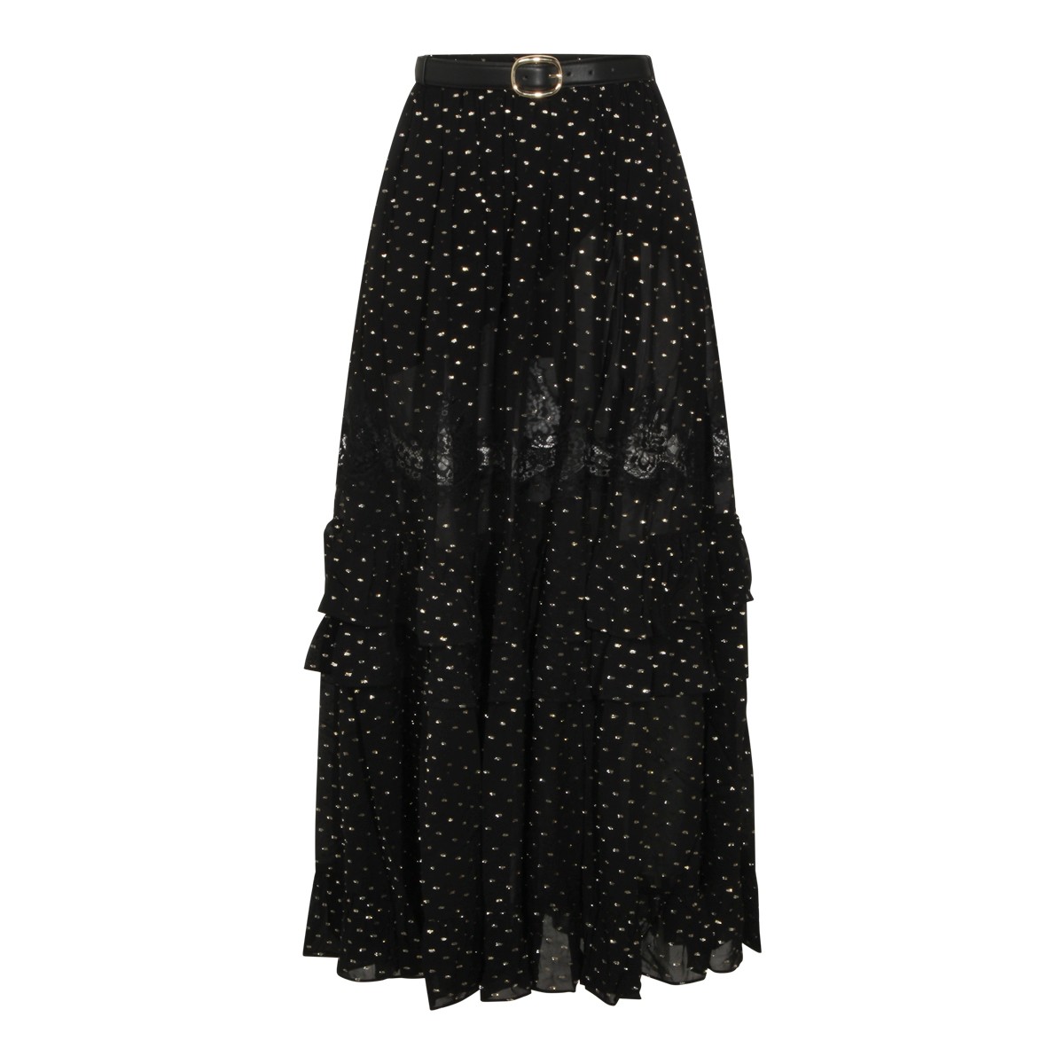 BLACK VISCOSE SKIRT