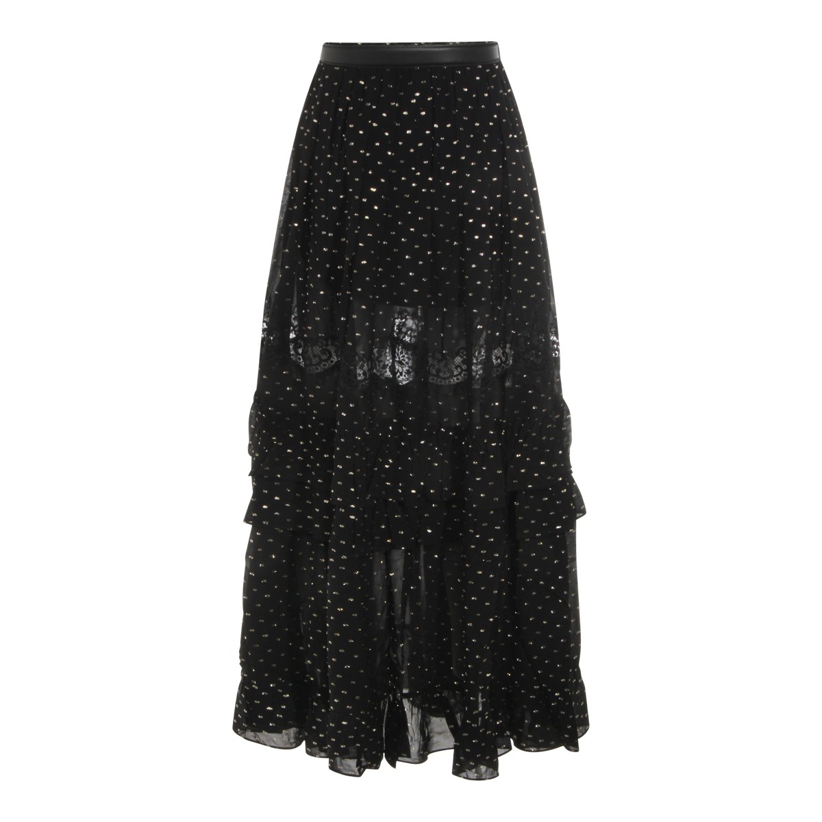 BLACK VISCOSE SKIRT