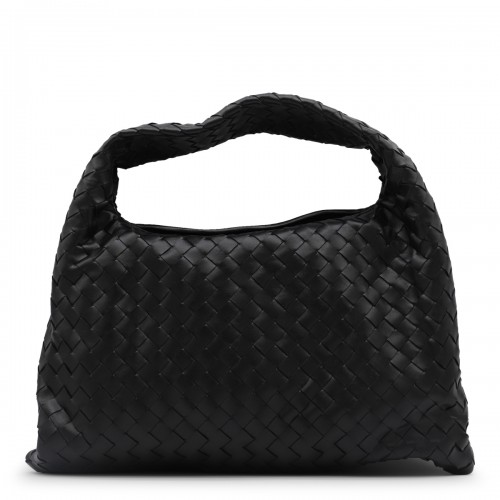 BLACK LEATHER HOP SMALL HANDLE BAG