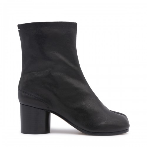 BLACK LEATHER TABI BOOTS