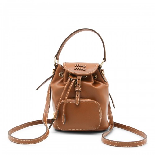 BROWN LEATHER BACKPACK