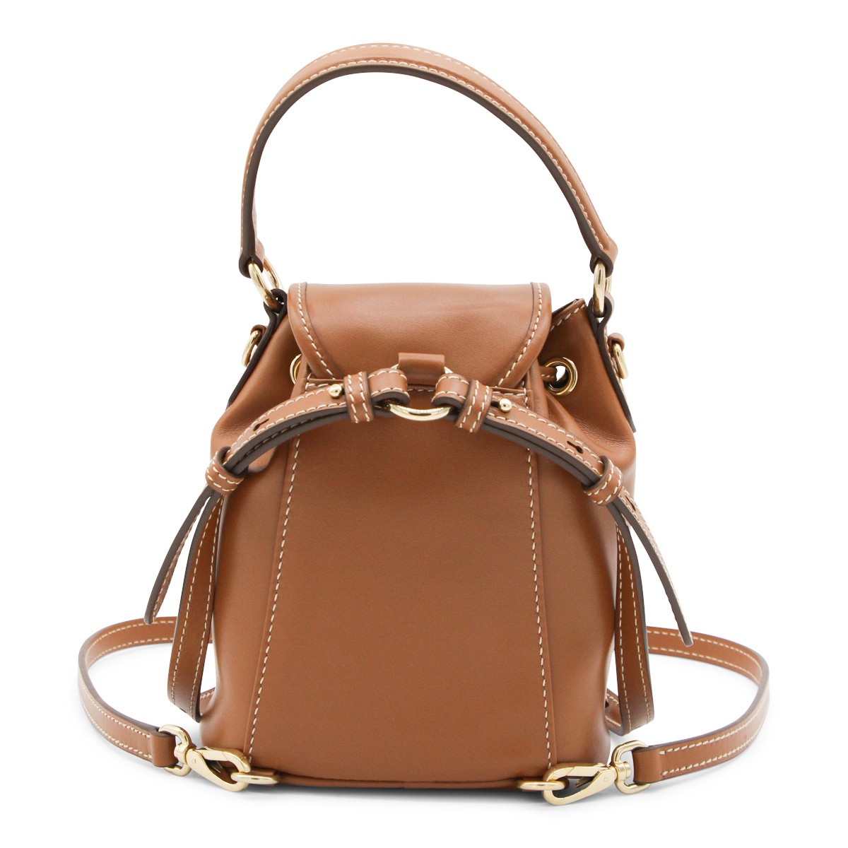 BROWN LEATHER BACKPACK