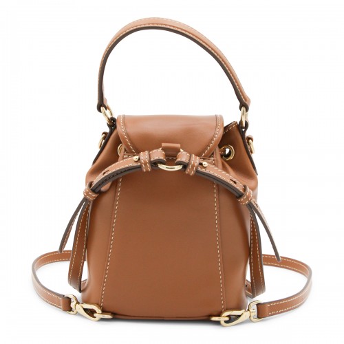 BROWN LEATHER BACKPACK